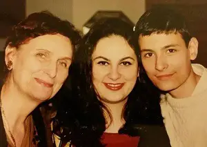 Osman Khalid Butt with his mother & sister