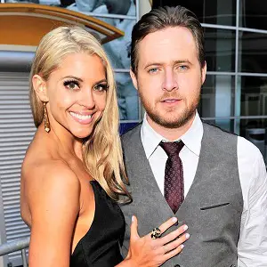 A J Buckley with his wife