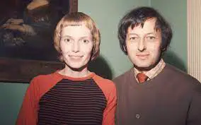 Mia Farrow with her ex-husband André