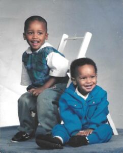 Terayle Hill with his brother