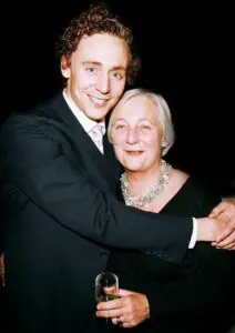 Tom Hiddleston with his mother
