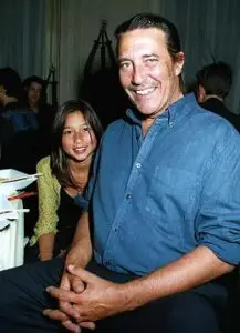 Ciaran Hinds with his daughter