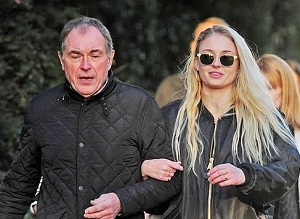 Sophie Turner with her father