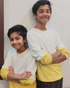 Vedant Sinha with his brother