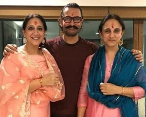 Aamir Khan with his sisters