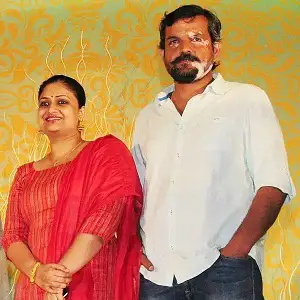 Rajeev Ravi with his wife