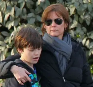 Carey Lowell with her son