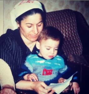 Cavit Cetin Guner with his mother