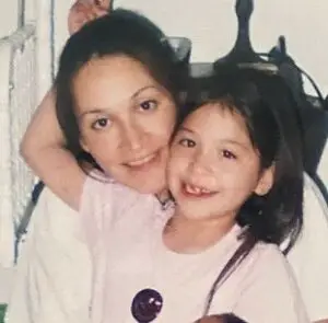 Alaqua Cox with her mother