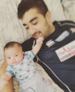 Tabraiz Shamsi with his son