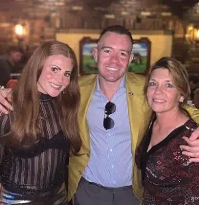 Colby Covington with his mother & sister