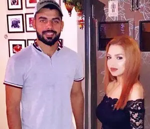 Shadab Khan with his wife