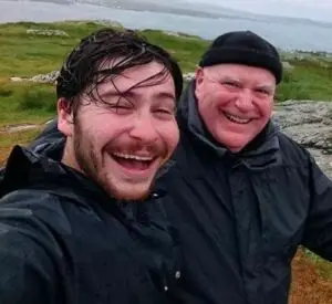 Daniel Portman with his father