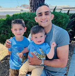 Tony Ferguson with his sons
