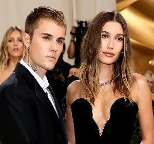 Hailey Bieber with her husband Justin
