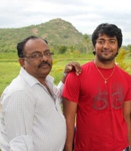 Kalaiyarasan with his father
