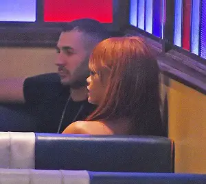 Rihanna with her ex-boyfriend Karim