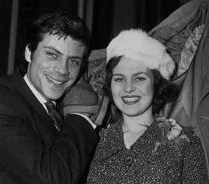 Oliver Reed with his ex-wife Kate