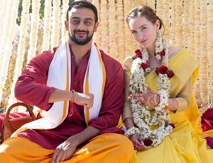 Arunoday Singh with his wife Lee