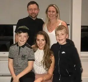 Mollie Winnard with her family