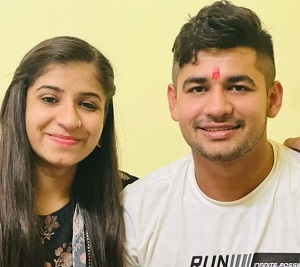 Naveen Kumar with his sister