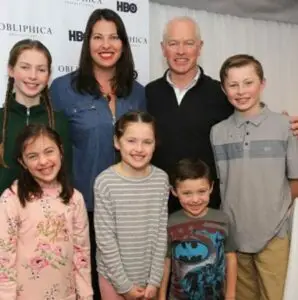 Neal Mcdonough with his wife & kids