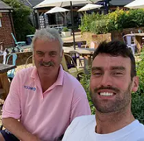Reece Topley with his father
