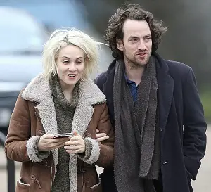 Tuppence Middleton with her boyfriend