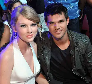 Taylor Lautner with his ex-girlfriend Taylor Swift