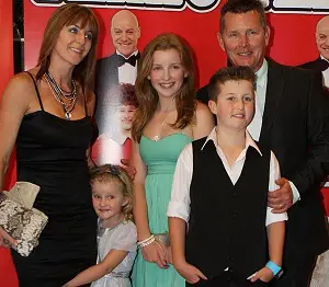 Tom Burlinson with his wife & kids