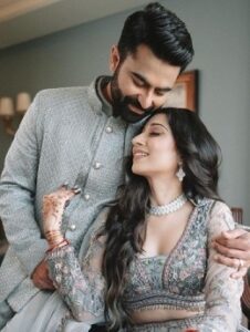 Vrushika Mehta with her husband