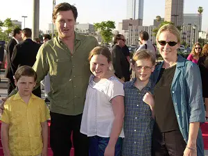 Lewis Pullman with his family