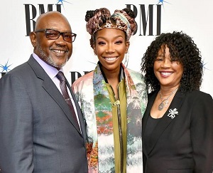 Brandy with her parents