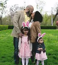 April Hernandez Castillo with her husband & daughters