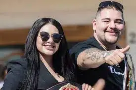 Andy Ruiz Jr. with his wife