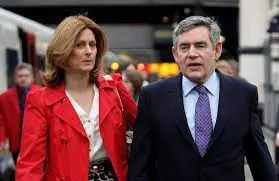 Gordon Brown with his wife