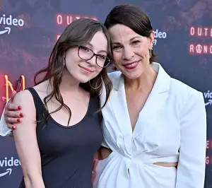 Lili Taylor with her daughter