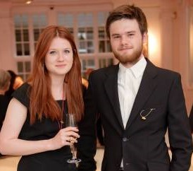 Bonnie Wright with her brother