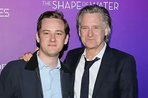Lewis Pullman with his father