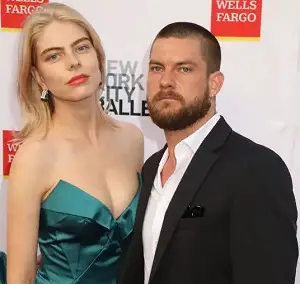 Jake Weary with his wife