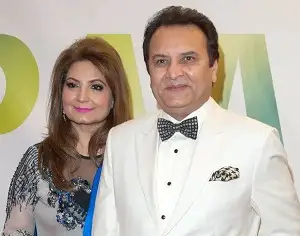 Behroze Sabzwari with his wife