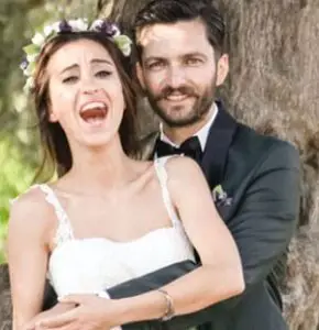 İlker Kızmaz with his wife