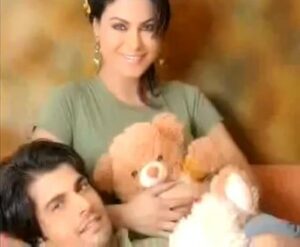 Veena Malik with her ex-boyfriend Babrak