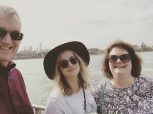 Elizabeth Lail with her parents