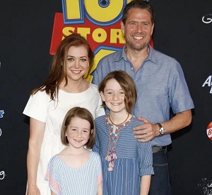 Alexis Denisof with his wife & Daughters