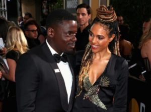 Daniel Kaluuya with his girlfriend