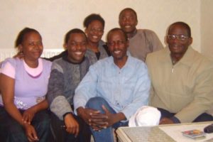 Daniel Kaluuya with his family