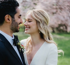 Elizabeth Lail with her husband